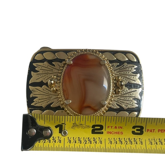 Banded Agate Metal Belt Buckle - Picture 7 of 7